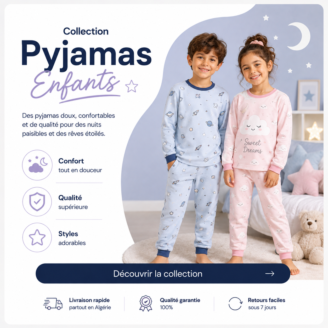 Pyjamas Enfant – Garçon & Fille