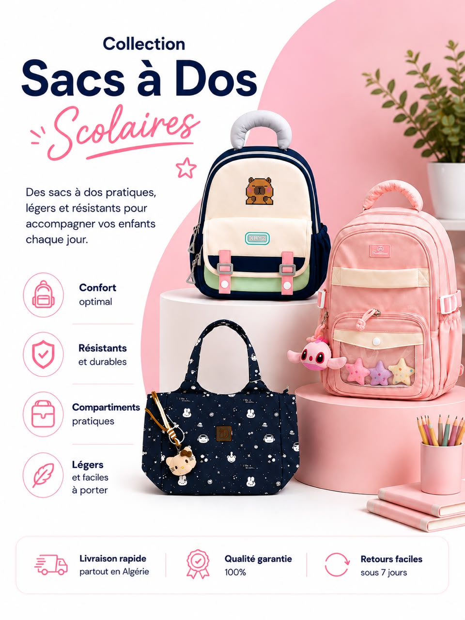 Sacs à Dos Rentrée Scolaire – Filles & Garçons