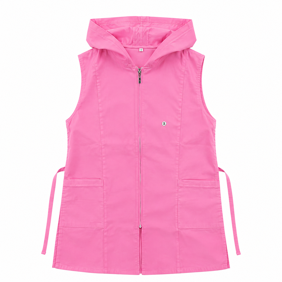 Tablier Scolaire Sans Manches Fille Ado Rose