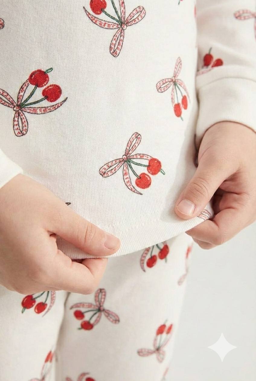 PYJAMA 2PCS MOTIF CERISES PJ-51239