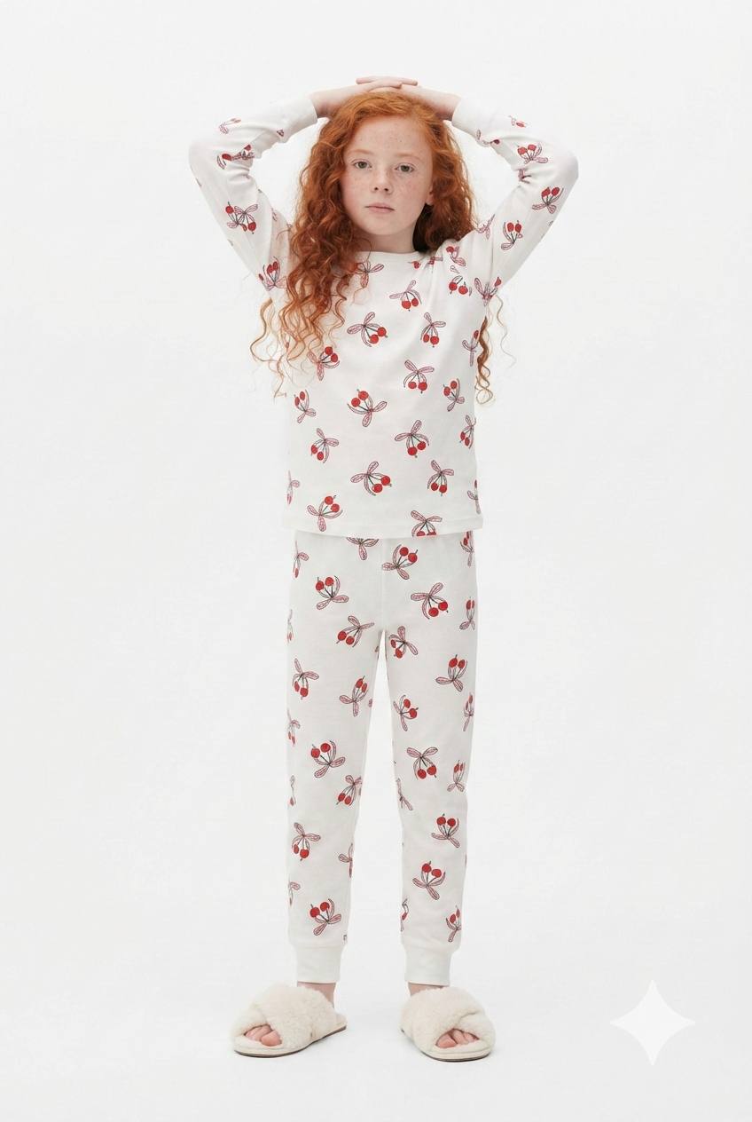 PYJAMA MOTIF CERISES PJ-51430