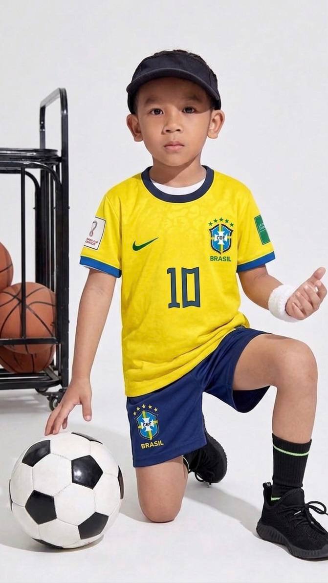 Tenue de l’équipe du Brésil.