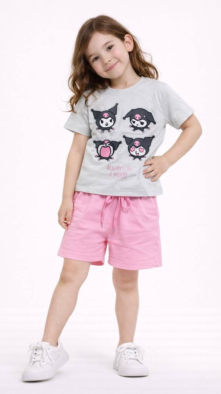 ENSEMBLE 2PCS T-SHIRT KUROMI ET SHORT 16041.