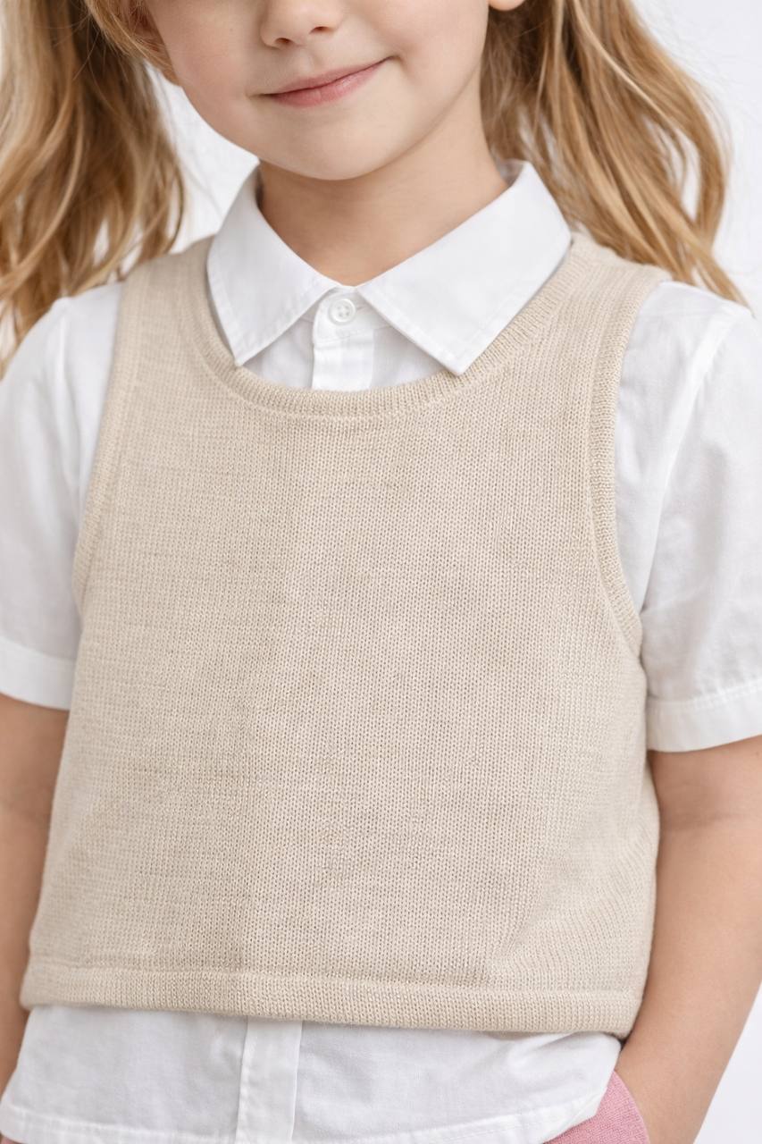 CHEMISE BLANCHE ET GILET EN TRICOT 11133/.