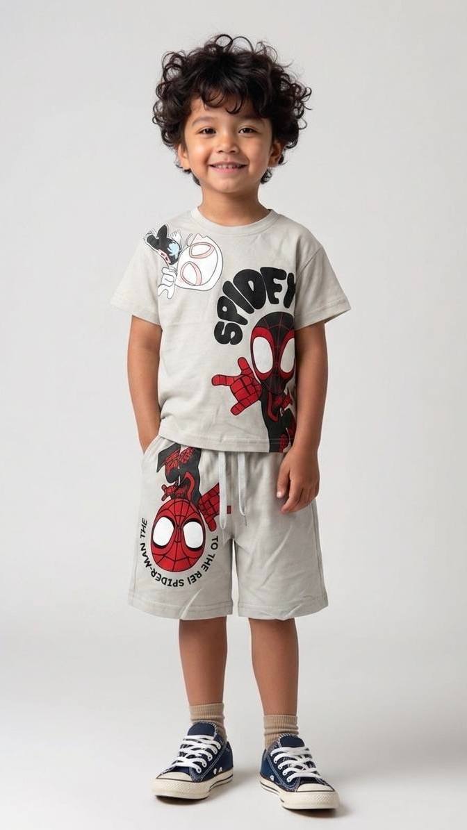 ENSEMBLE 2PCS T-SHIRT ET SHORT SPIDERMAN 16088.