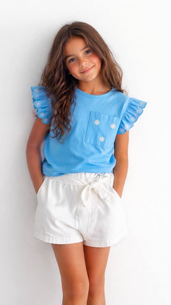 ENSEMBLE T-SHIRT ET JUPE-SHORT 13550.