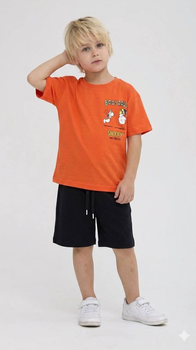 ENSEMBLE "Snoopy" - T-shirt et Short 16021 .