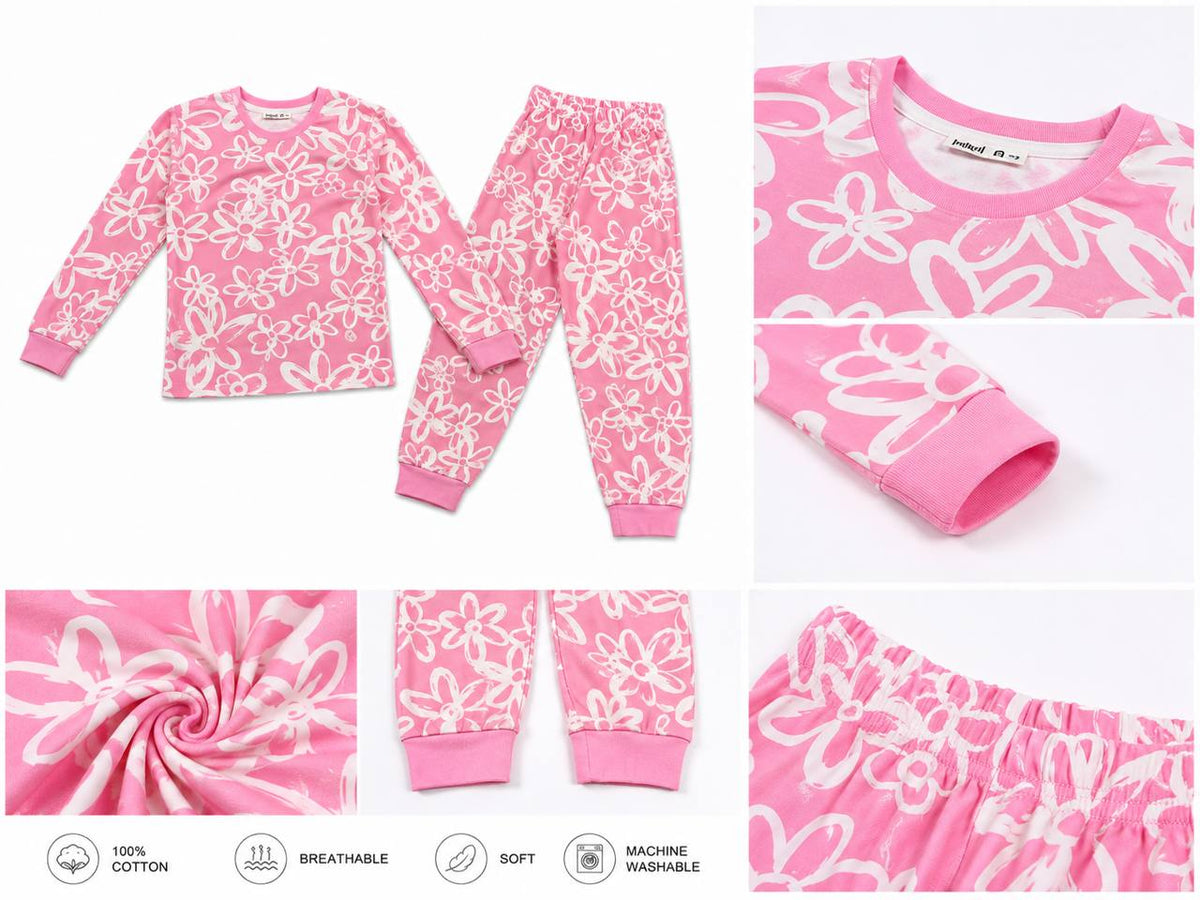 PYJAMA Deux piéces fille - Rose / PJ-51244